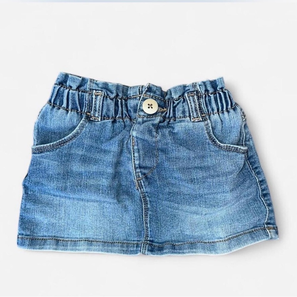 wonder nation Blue Elastic Waist Denim Skort